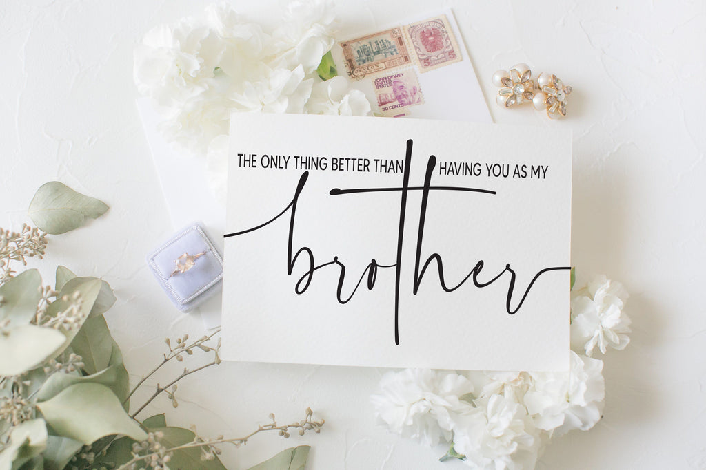 Modern Will You Be My Best Man Proposal for Brother