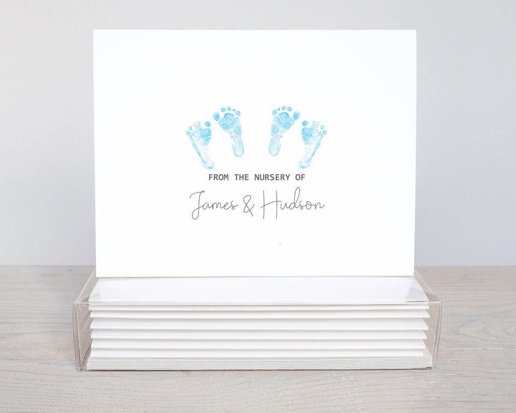 Twins Baby Shower Thank You Cards