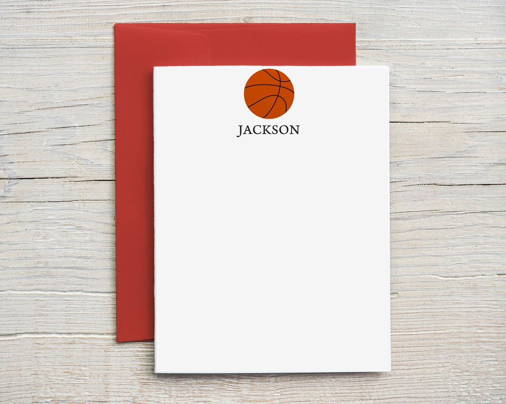 Personalized Basketball Note Cards