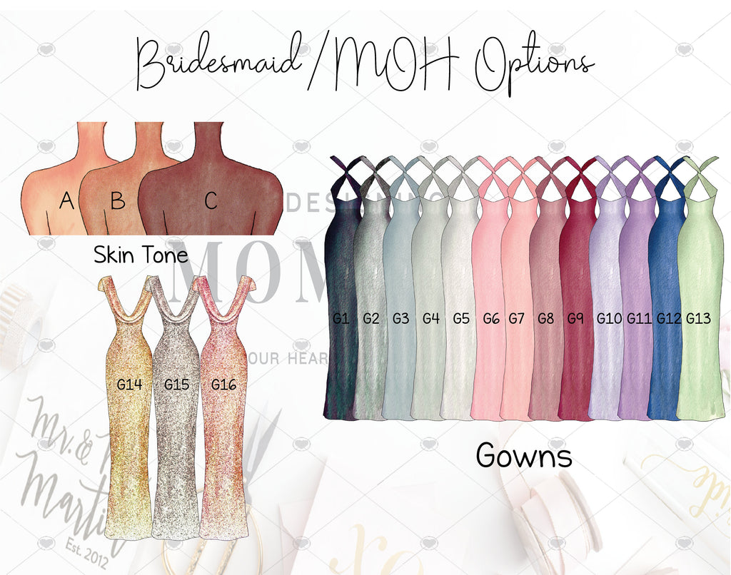 Matron of honor options custom keepsake