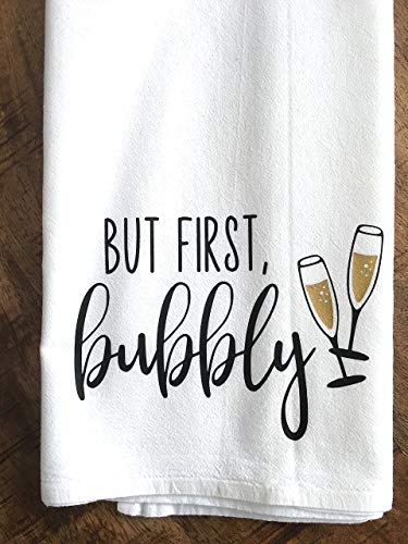 But First Bubbly Tea Towel