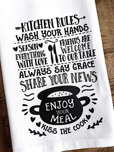 Kitchen Rules for Friends Hostess Tea Towel