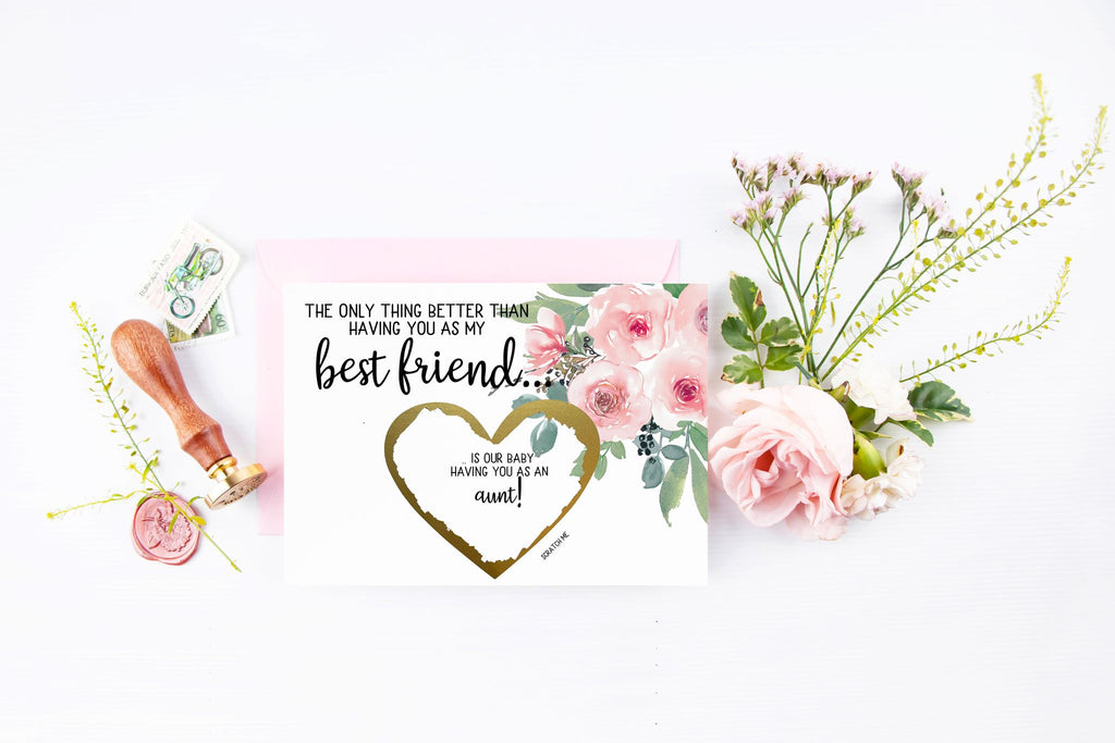 Juliet Pregnancy Reveal Scratch Off for Best Friend