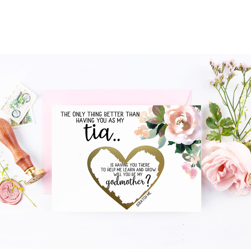 Floral Godmother Scratch Off Proposal for Tia