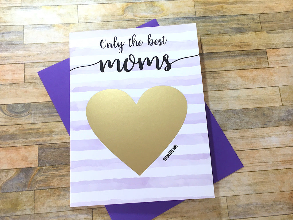 Stripes Mom to Grandma Pregnancy Scratch Off Card