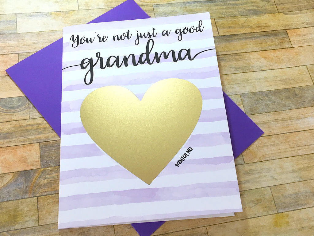 Great Grandma Punny Pregnancy Scratch off Card for Grandma