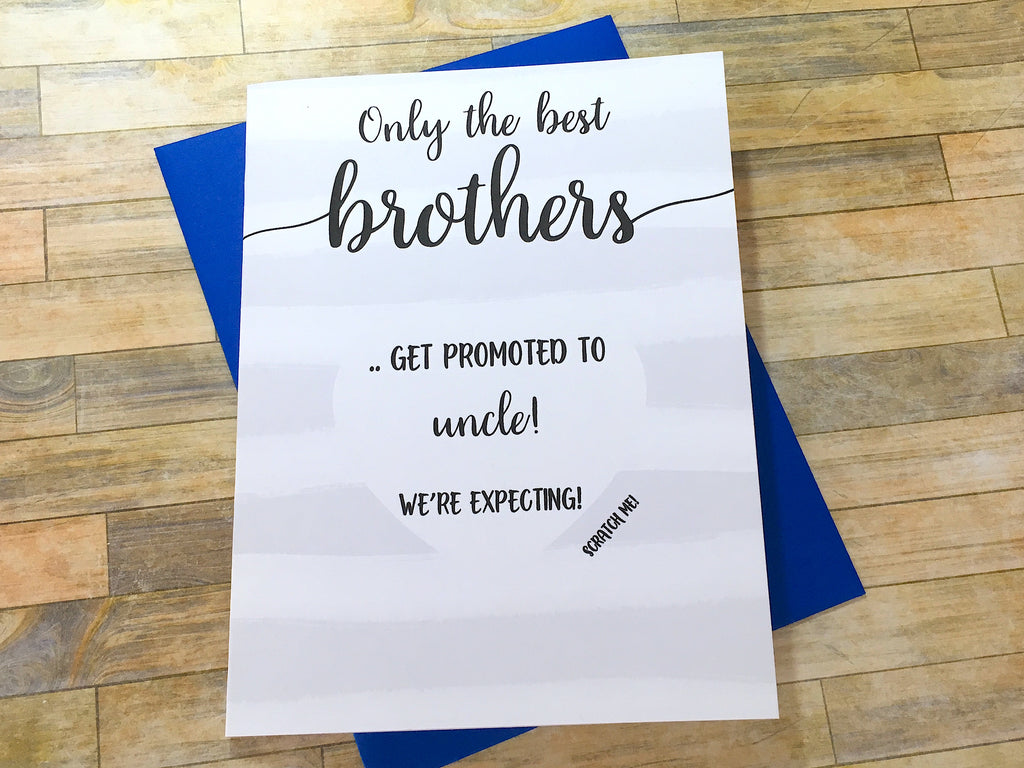 Stripes Pregnancy Scratch off Card for Brother