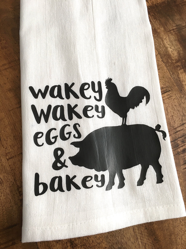 Wakey Wakey Eggs and Bakey Kitchen Towel