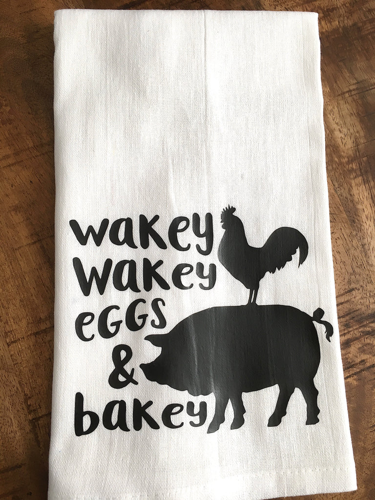 Wakey Wakey Eggs and Bakey Kitchen Towel