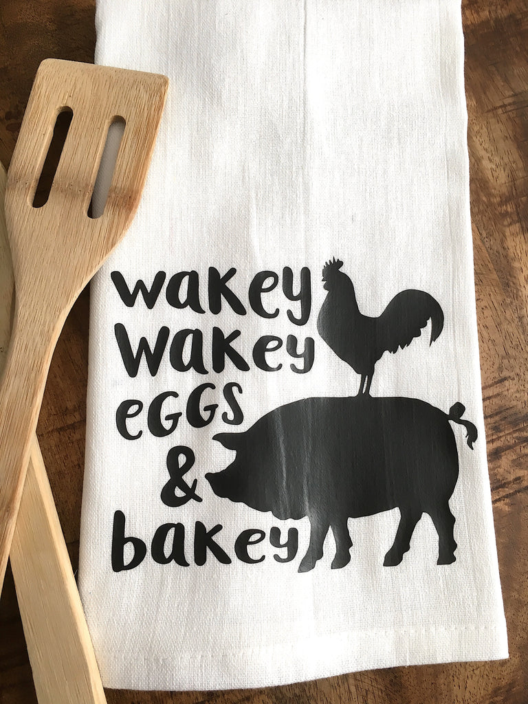 Wakey Wakey Eggs and Bakey Kitchen Towel