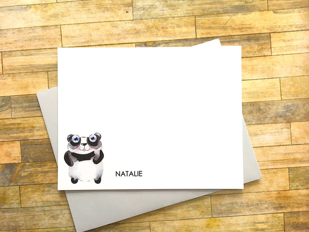 Panda Personalized Flat Cards