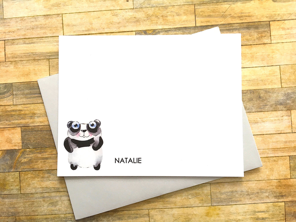Panda Personalized Flat Cards
