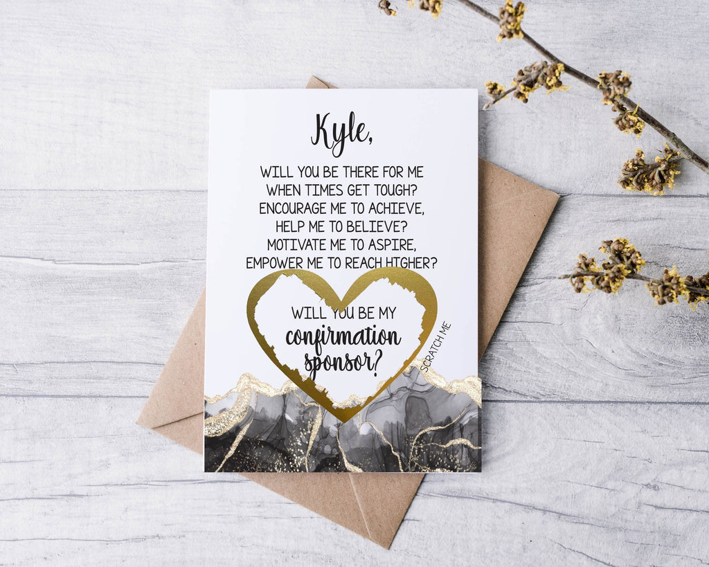 Personalized Confirmation Sponsor Proposal Scratch Off Card