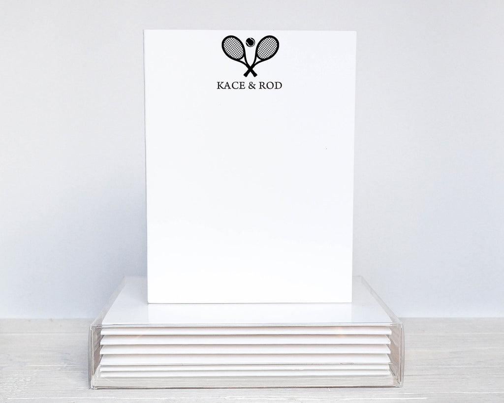 Tennis Couple Personalized Note Cards