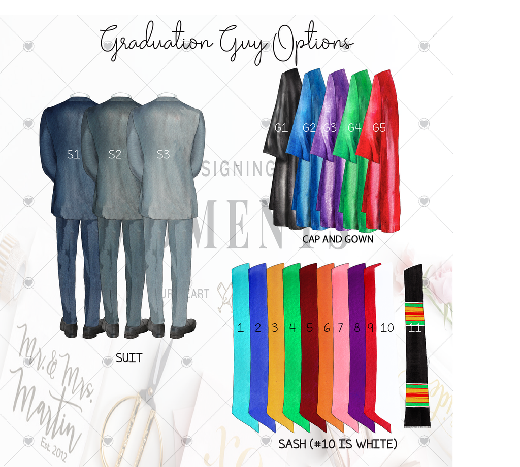 Custom Thank You Graduation Cards for Him, Set of 10