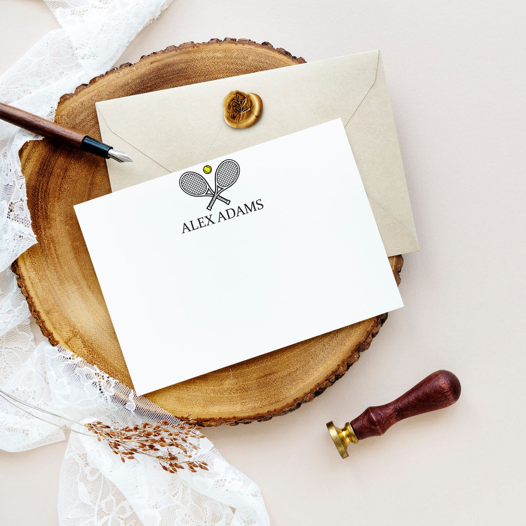 Personalized Tennis Note Cards