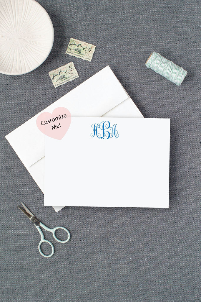 3 Letter Monogram Stationery