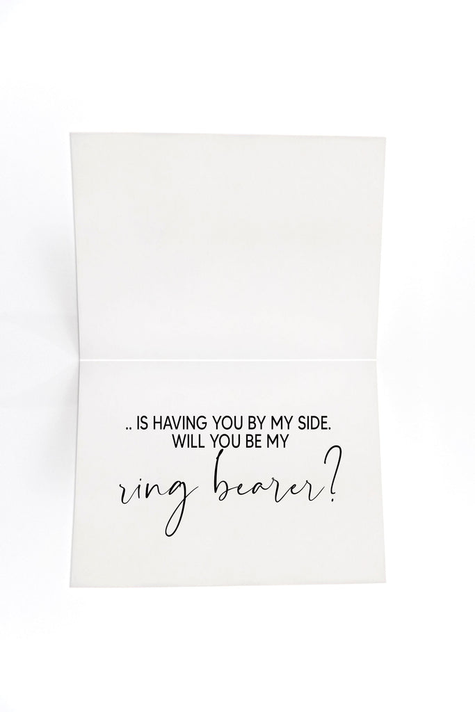 Modern Will You Be My Ring Bearer Proposal Card for Nephew