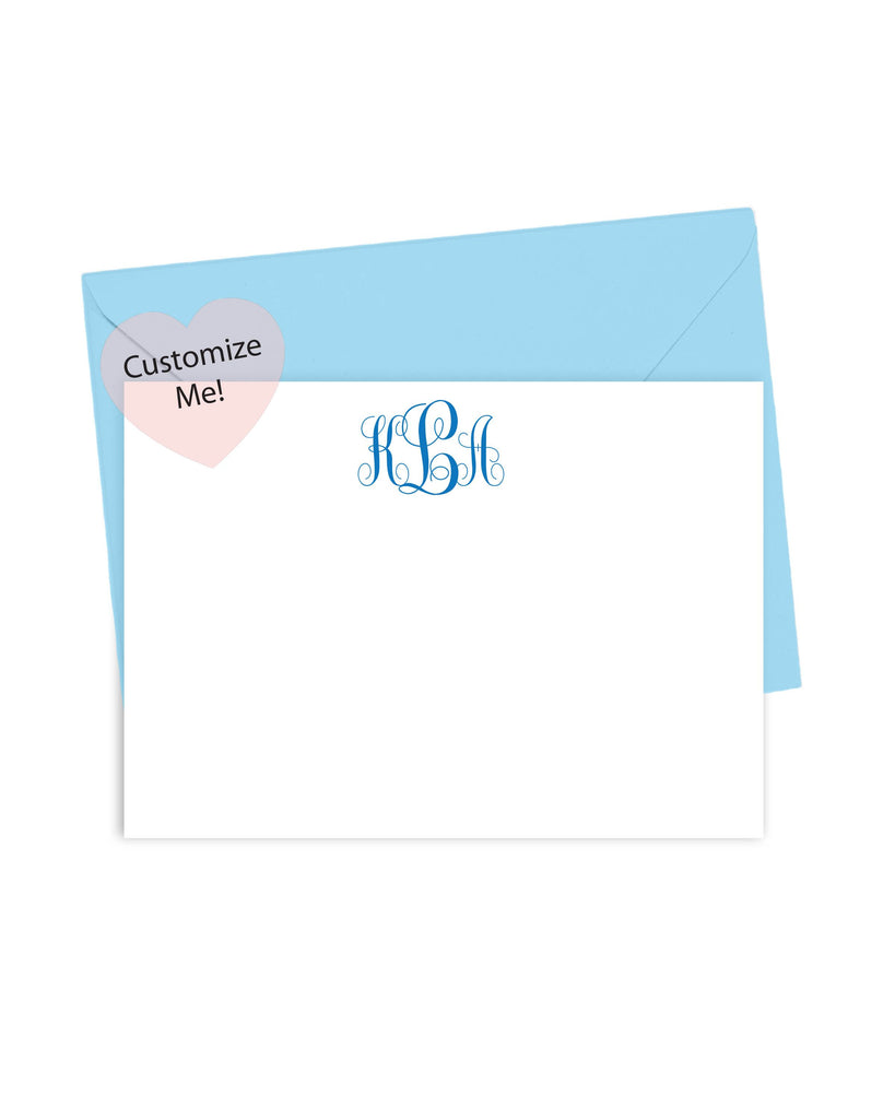 3 Letter Monogram Stationery