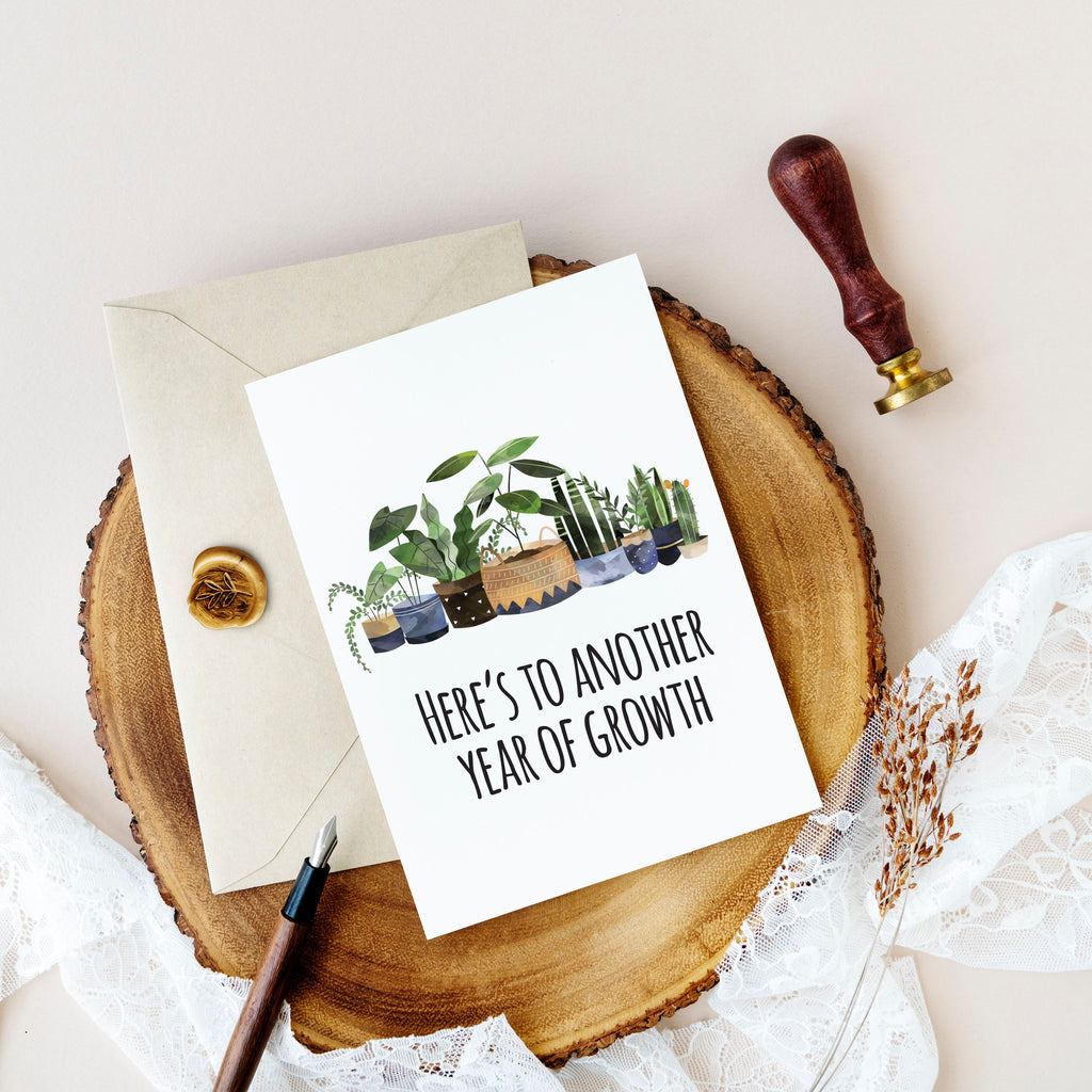 Year of Growth Plant Lover Birthday Card