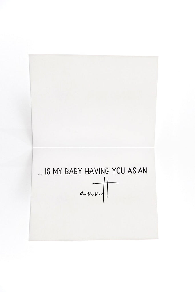 aunt to be reveal card for sister