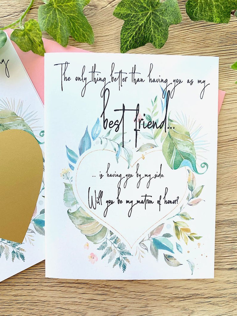 Best Friend Matron of Honor Scratch Off Proposal
