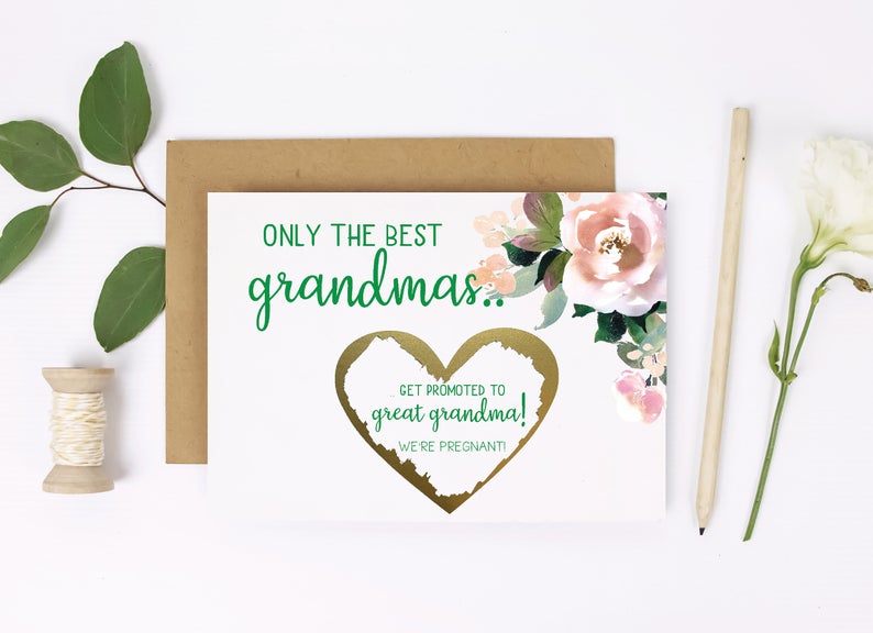 Grandma pregnancy announcement reveal scratch off