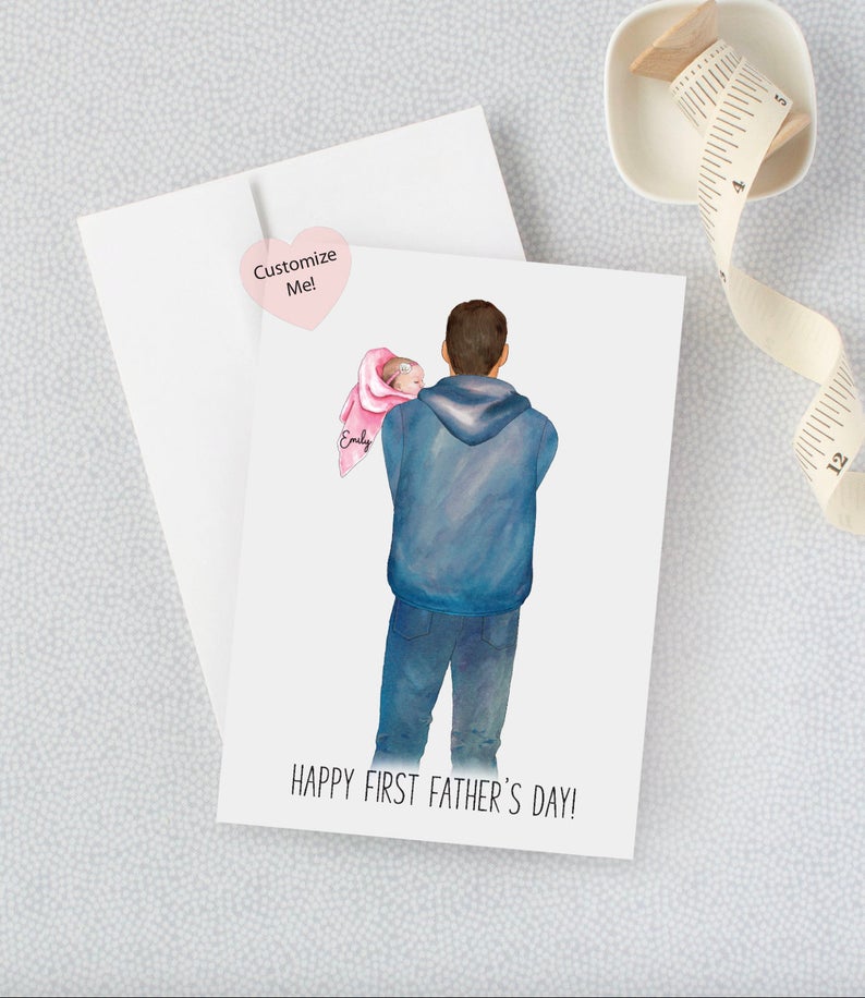 first fathers day card with daughter