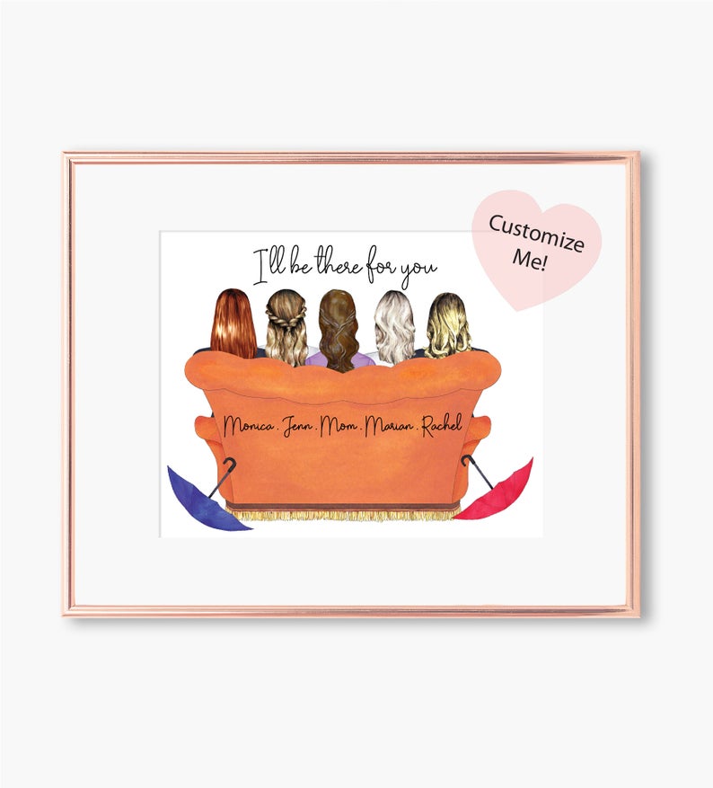 custom friends wall art for mom