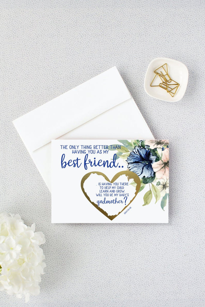 Floral Godmother Scratch Off Proposal for Best Friend