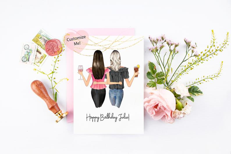 Personalized Best Friend Birthday Card