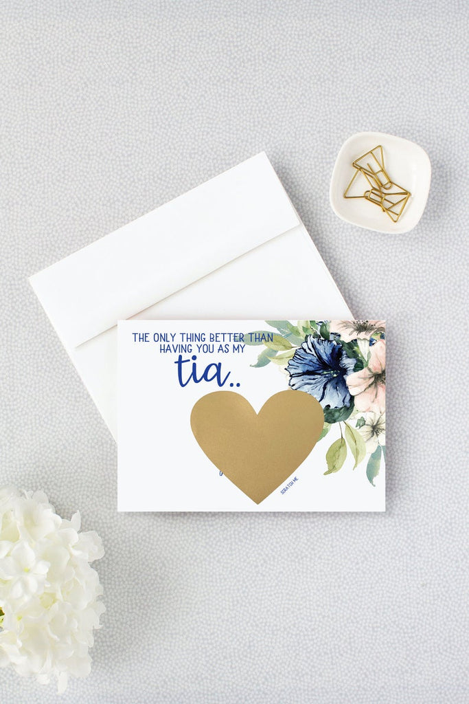 Floral Spanish Godmother Scratch Off Proposal for Tia