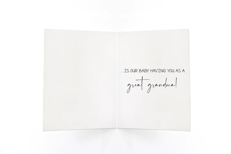 great grandma to be card