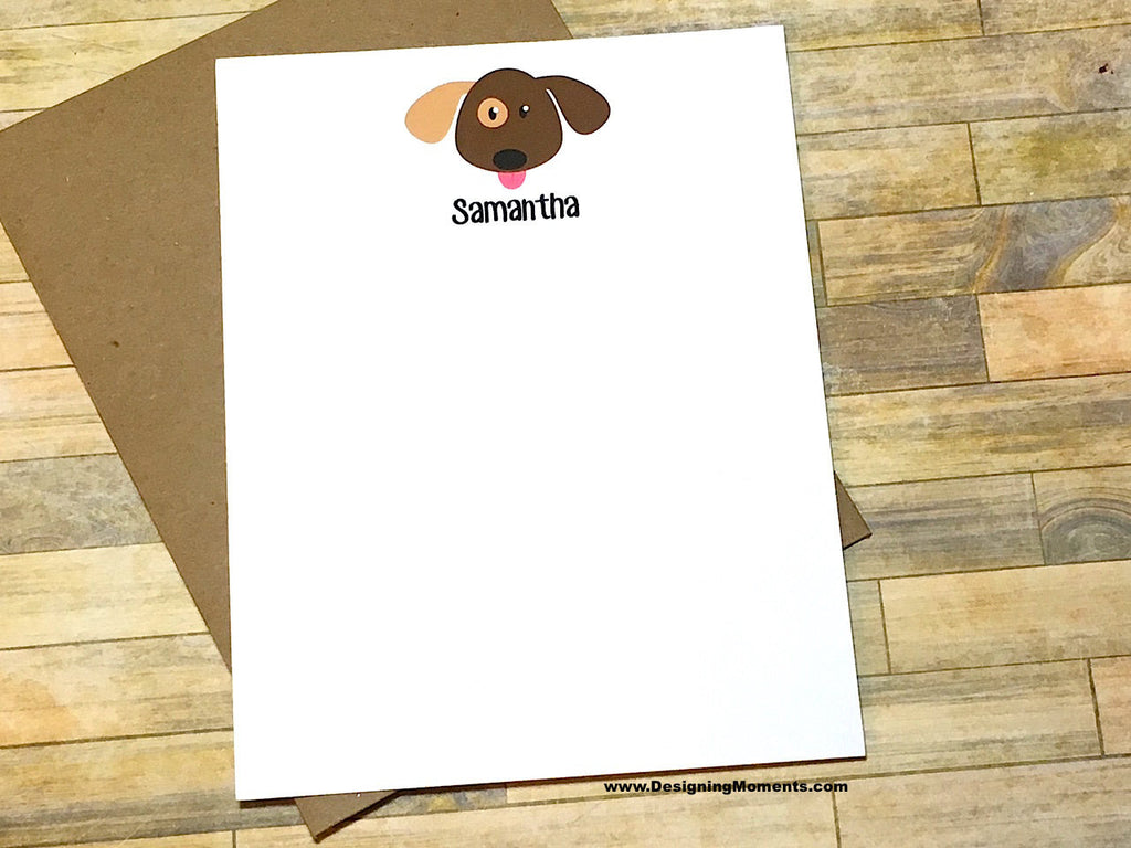 Puppy Dog Personalized Note Cards