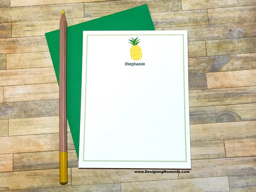Pineapple Personalized Flat Cards