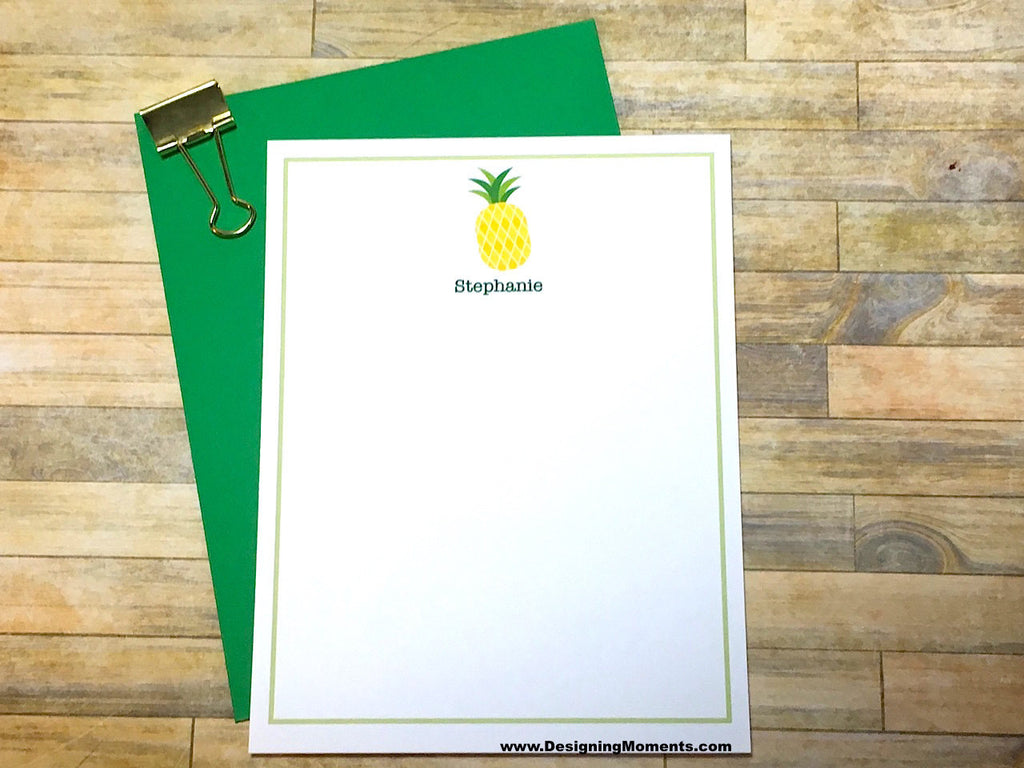 Pineapple Personalized Flat Cards
