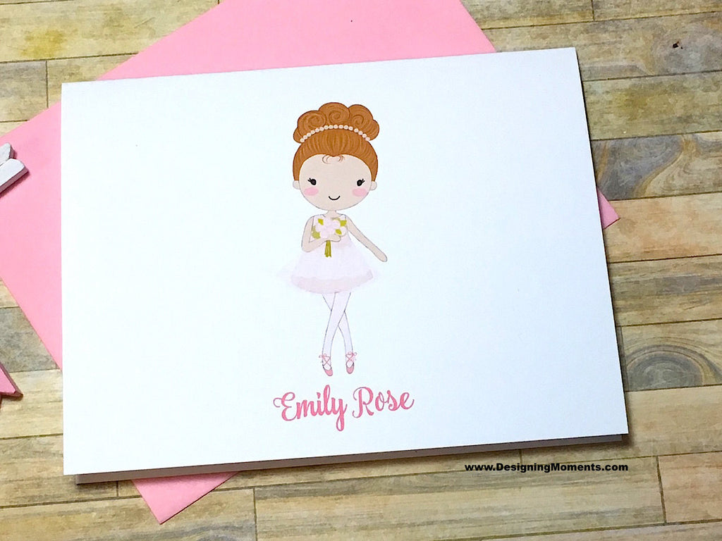Ballerina Personalized Note Cards