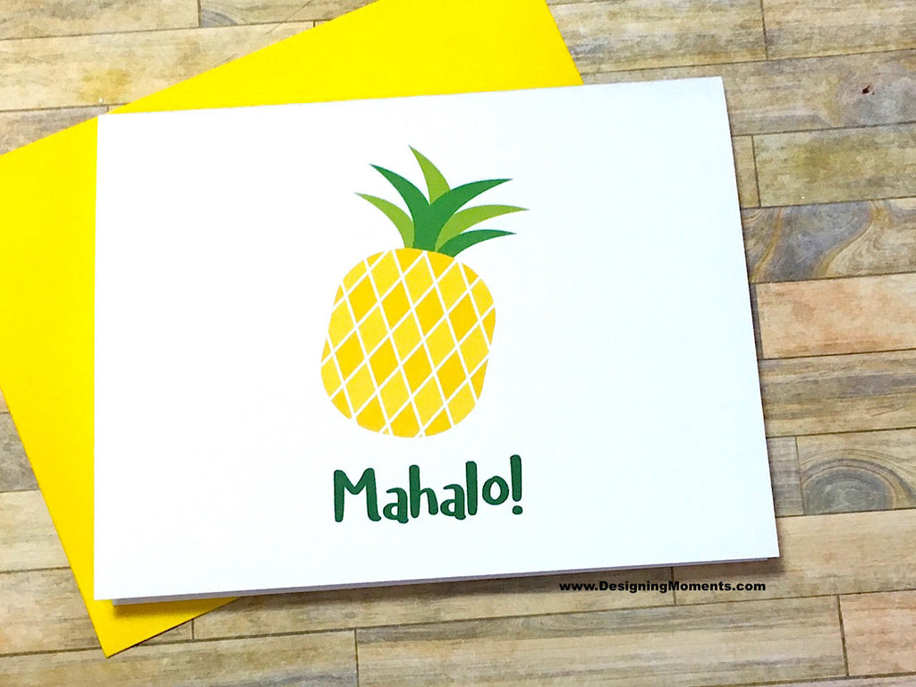Mahalo! Pineapple Note Cards