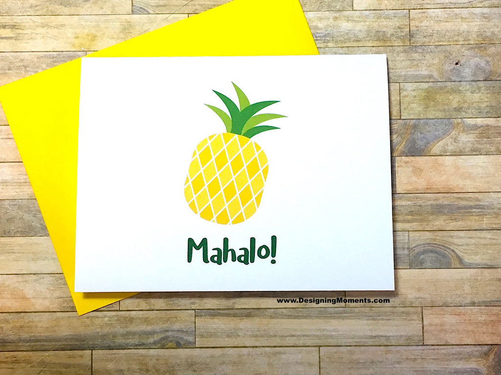 Mahalo! Pineapple Note Cards