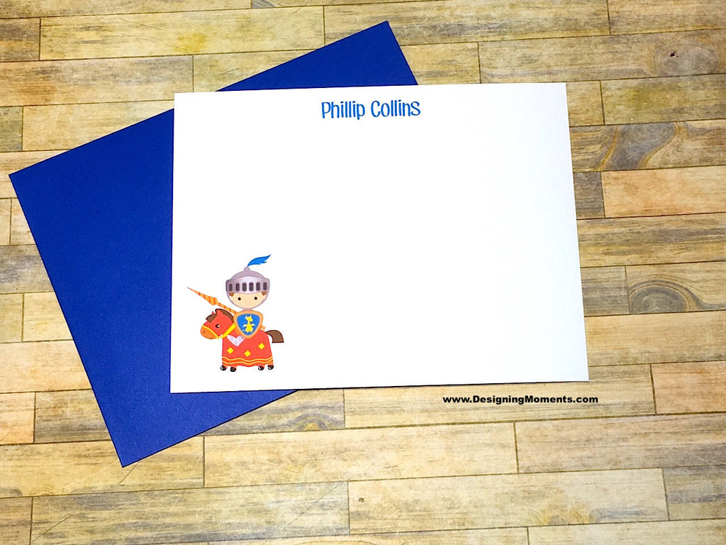 Knight in Shining Armor Personalized Note Cards