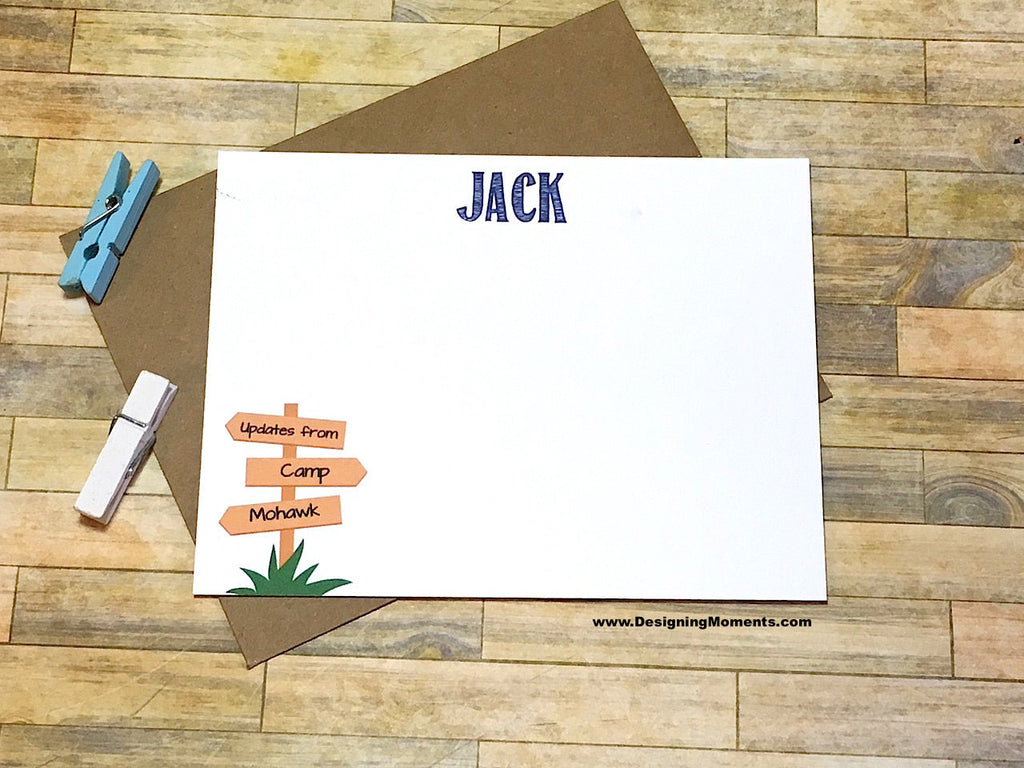 Updates from Camp Personalized Note Cards