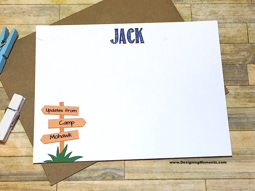 Updates from Camp Personalized Note Cards