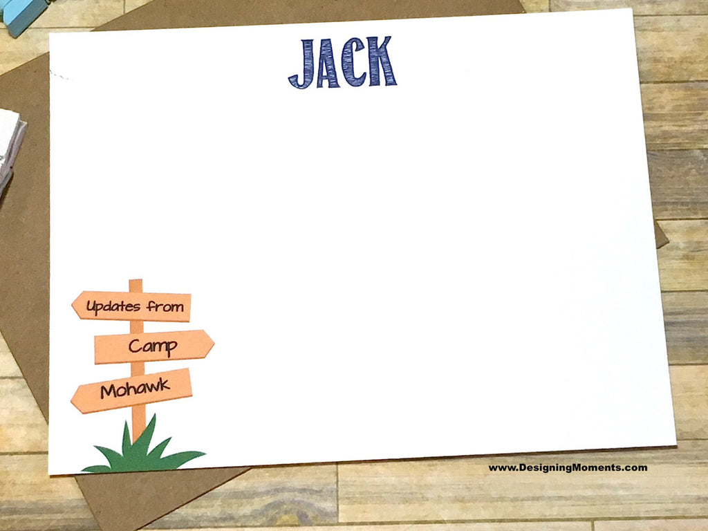 Updates from Camp Personalized Note Cards