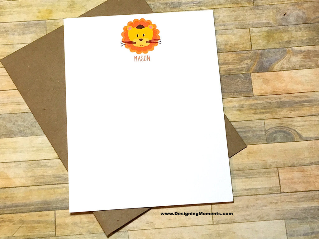 Lion Personalized Note Cards