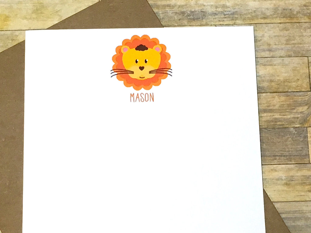 Lion Personalized Note Cards