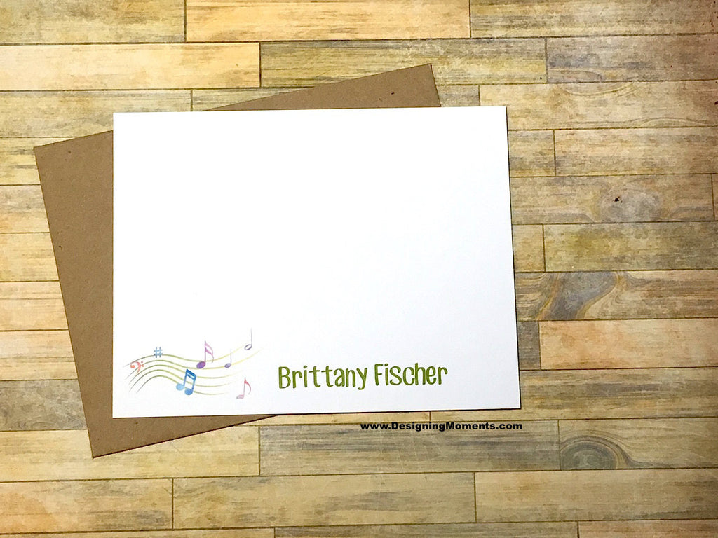 Music Note Personalized Cards