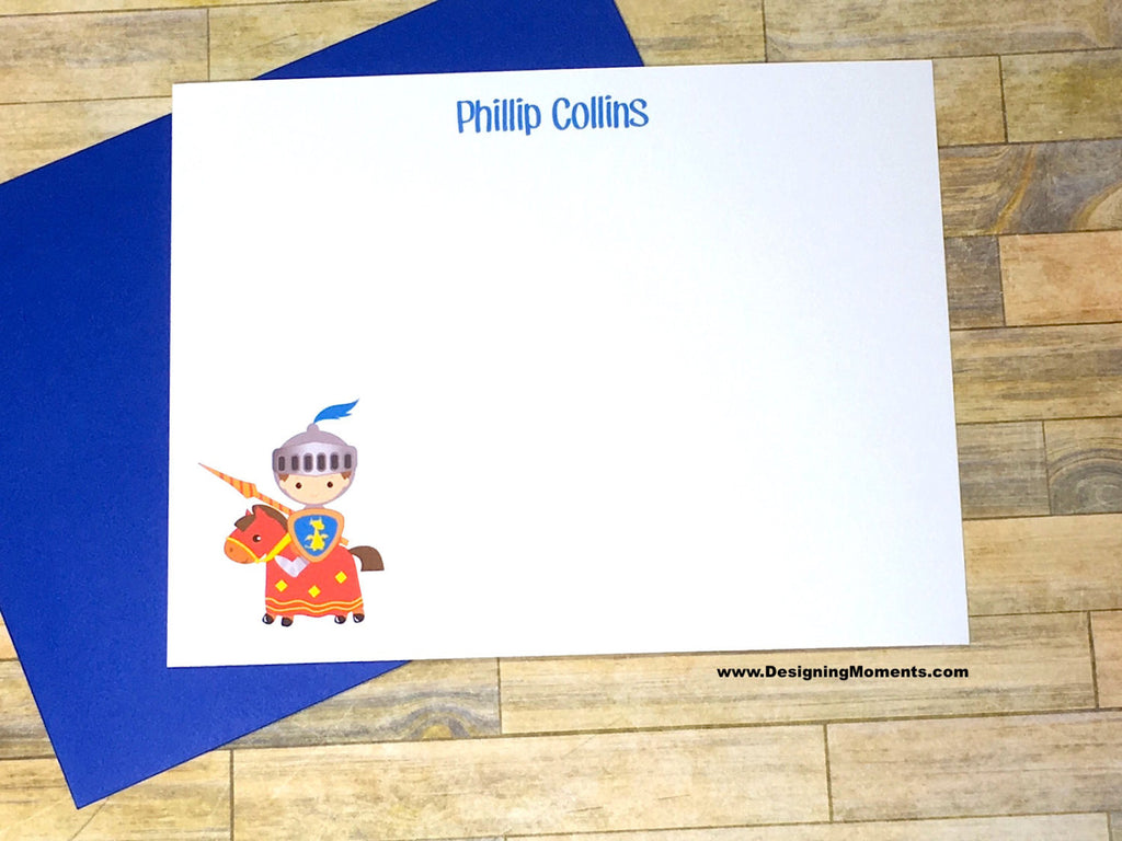 Knight in Shining Armor Personalized Note Cards