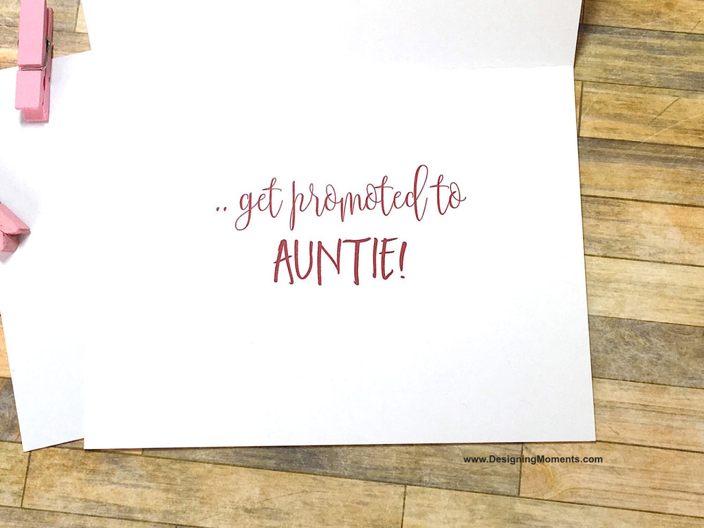 Boho Pink Only the Best Sisters Get Promoted to Auntie Card