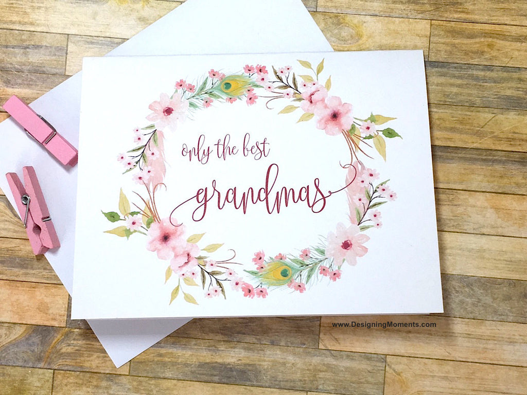 Boho Pink Only the Best Grandmas Get Promoted to Great Grandma Card