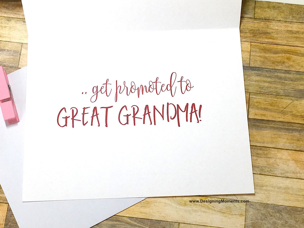 Boho Pink Only the Best Grandmas Get Promoted to Great Grandma Card